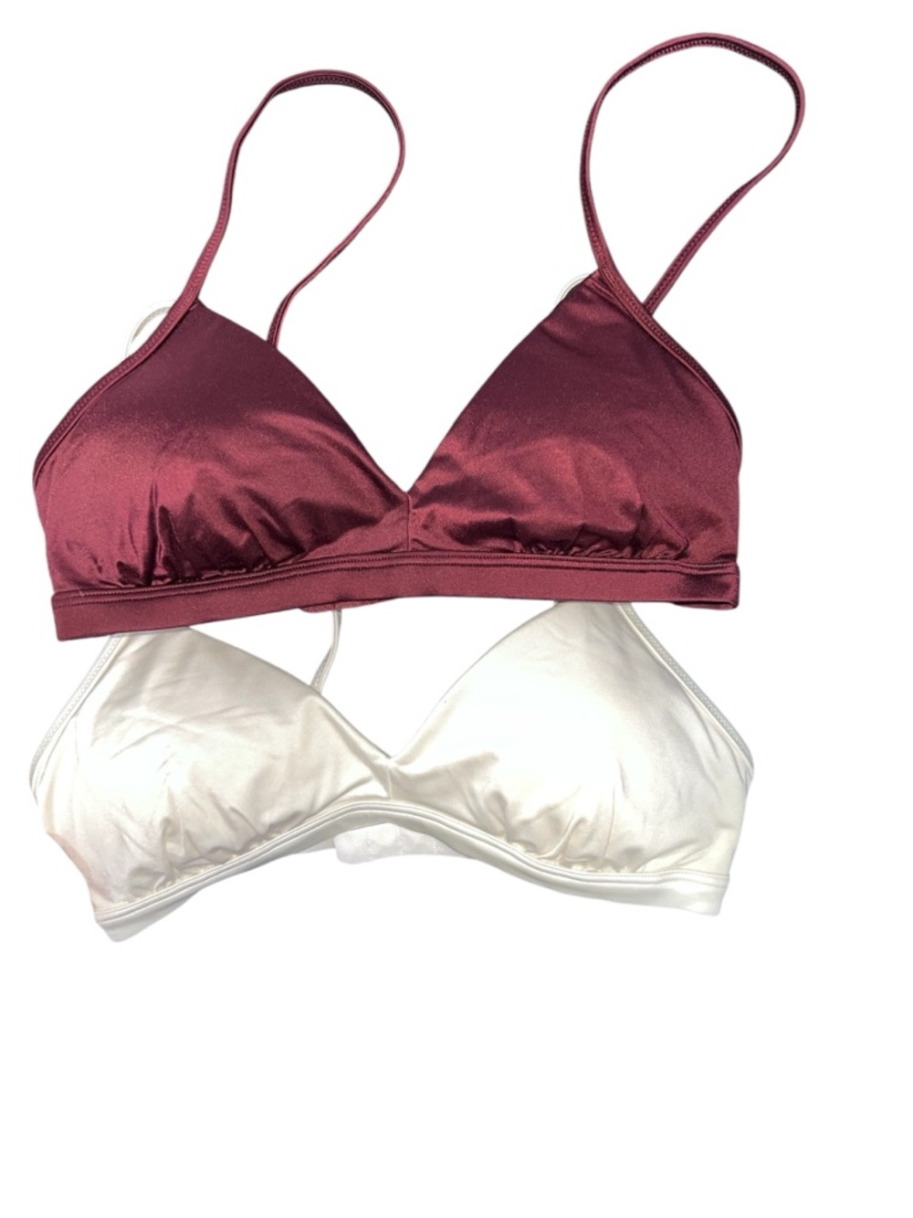 Abercrombie & Fitch bundle Burgundy and Cream Wireless Bralette or bikini top